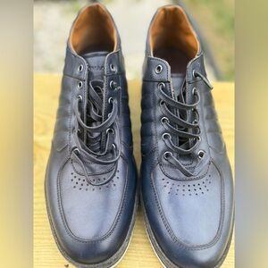 Bruno Magli Dark Blue Leather Derbys